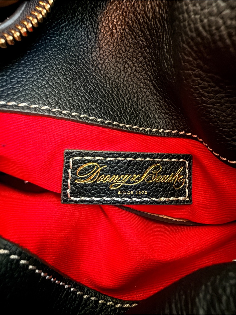 Dooney & Bourke | Black Leather Sorrento Satchel 30 - Picture 11 of 15